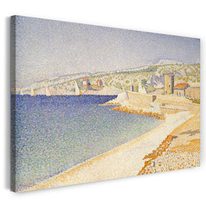 Leinwandbild Georges Seurat - Der Anlegesteg in Cassis, Opus 198