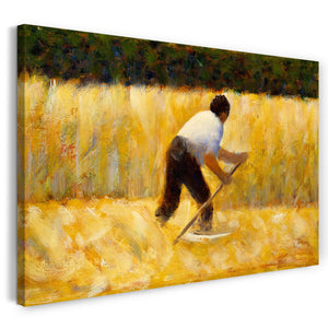Leinwandbild Georges Seurat - Der Mäher