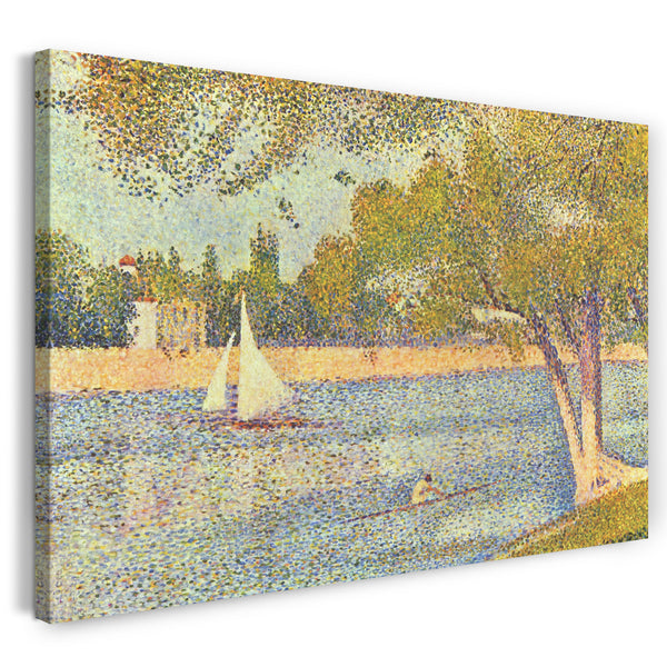 Leinwandbild Georges Seurat - Die Seine an der Grand Jatte, Frühling