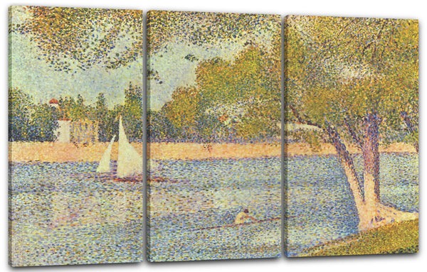Leinwandbild Georges Seurat - Die Seine an der Grand Jatte, Frühling