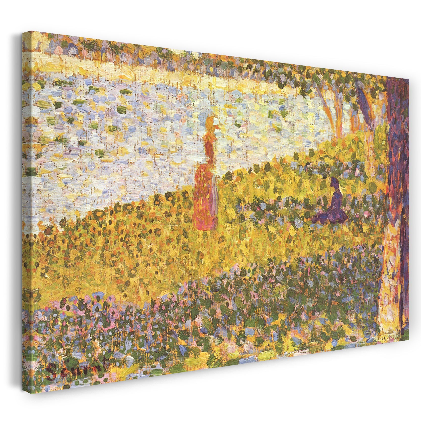 Leinwandbild Georges Seurat - Frauen am Wasserrand