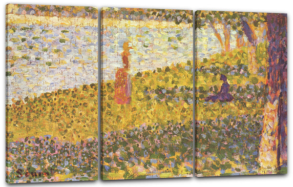 Leinwandbild Georges Seurat - Frauen am Wasserrand
