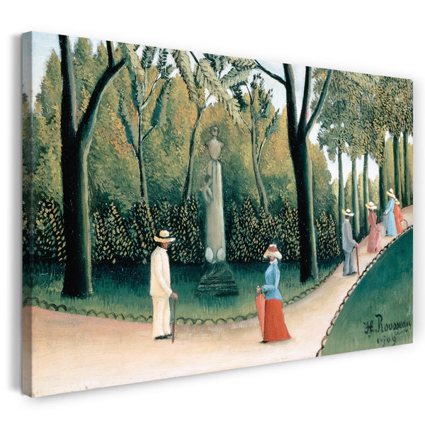 Leinwandbild Henri Rousseau - Die Luxemburg Gärten - Shopin-Monument