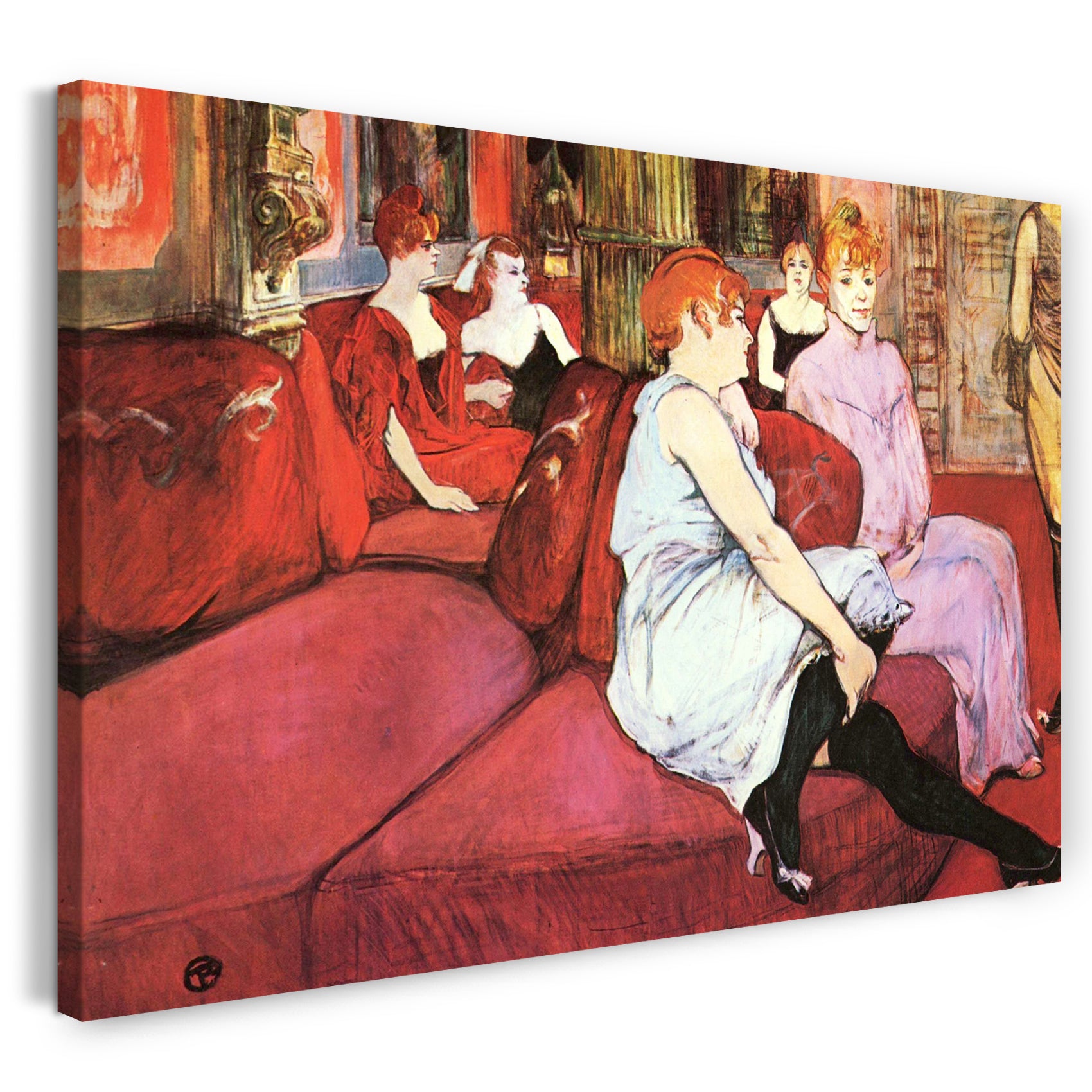 Leinwandbild Henri de Toulouse-Lautrec - Der Salon in der Rue des Moulins