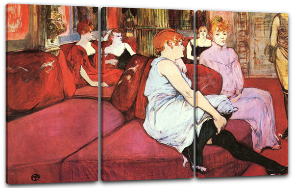 Leinwandbild Henri de Toulouse-Lautrec - Der Salon in der Rue des Moulins