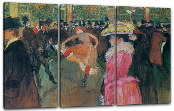 Leinwandbild Henri de Toulouse-Lautrec - Moulin Rouge Der Tanz