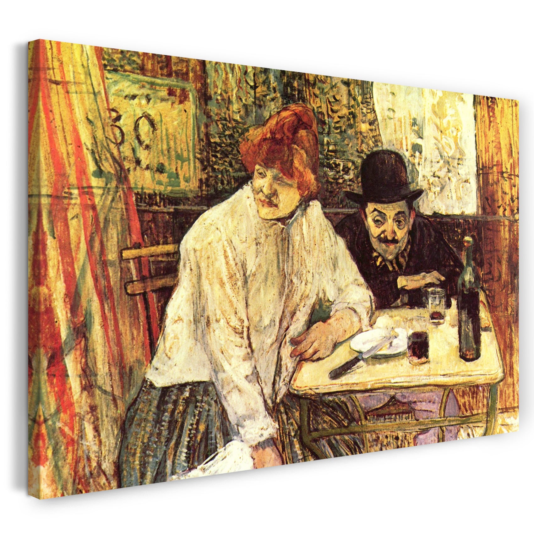Leinwandbild Henri de Toulouse-Lautrec - Die letzten Krümmel (im Restaurant La Mie)