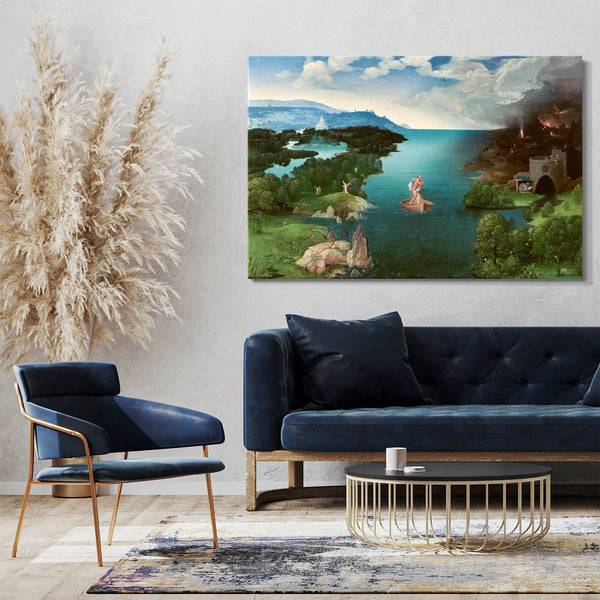 Leinwandbild Joachim Patinir - Landschafts-Malerei Crossing the Styx