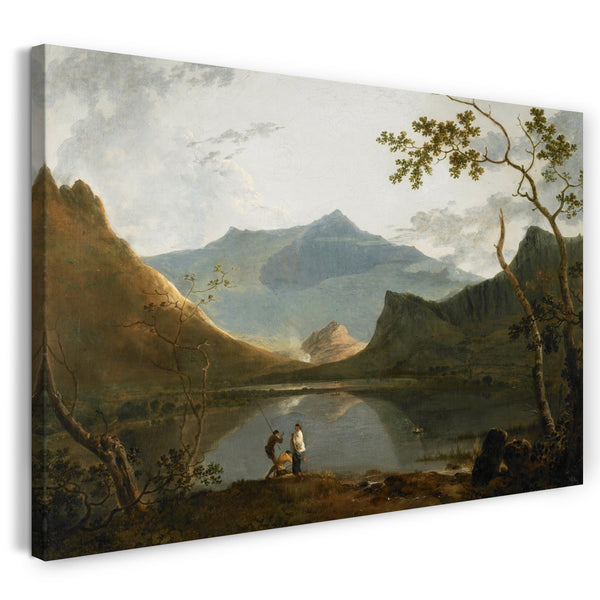 Leinwandbild Landschafts-Gemalde See im Tal, Romantik Realismus