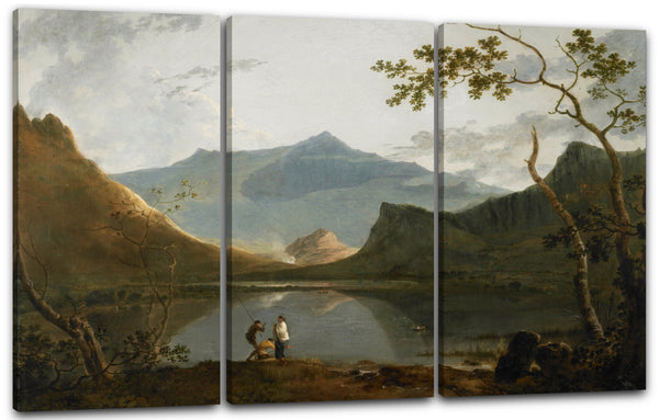 Leinwandbild Landschafts-Gemalde See im Tal, Romantik Realismus