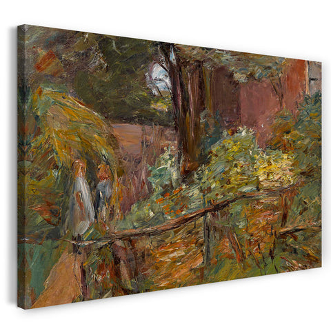 Leinwandbild Max Liebermann - Garten mit zwei Kindern