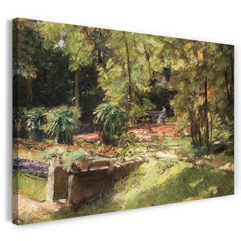 Leinwandbild Max Liebermann - Die Blumenterassen im Wannseegarten nach Südwesten