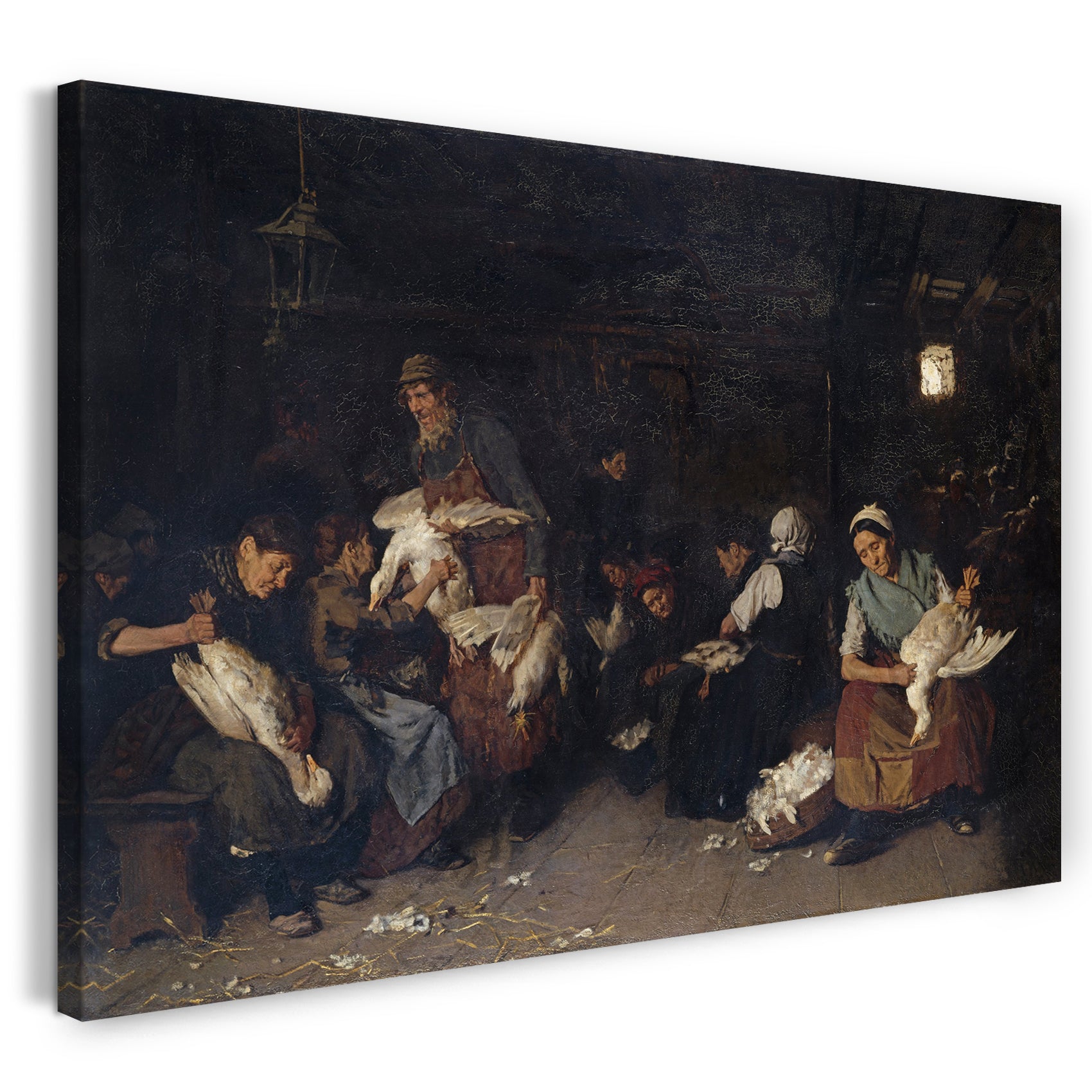 Leinwandbild Max Liebermann - Gänserupferinnen