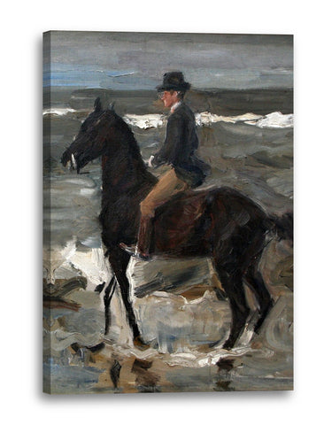 Leinwandbild Max Liebermann - Reiter am Strand