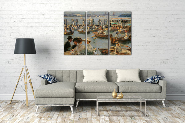 Leinwandbild Max Liebermann - An der Alster in Hamburg