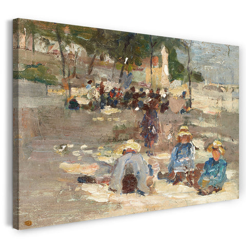 Leinwandbild Max Liebermann - Picknick im Park
