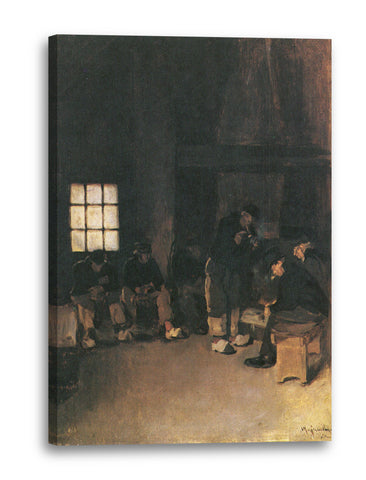 Leinwandbild Max Liebermann - In der Lotsenstube