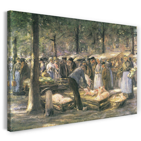 Leinwandbild Max Liebermann - Schweinemarkt in Haarlem