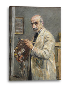 Leinwandbild Max Liebermann - Selbstportrait mit Pinsel