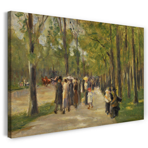 Leinwandbild Max Liebermann - Allee im Tiergarten mit Spaziergängern