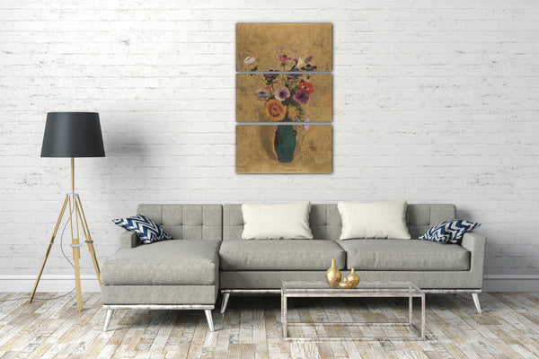 Leinwandbild Odilon Redon - Stillleben mit Blumenvase