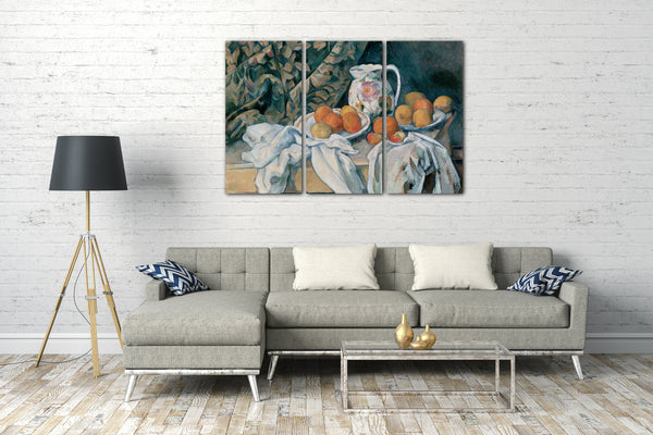 Leinwandbild Paul Cézanne - Stillleben mit Vorhang