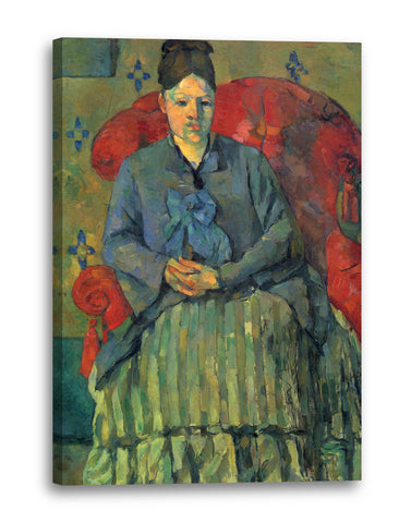 Leinwandbild Paul Cézanne - Porträt der Mme Cézanne in rotem Lehnstuhl