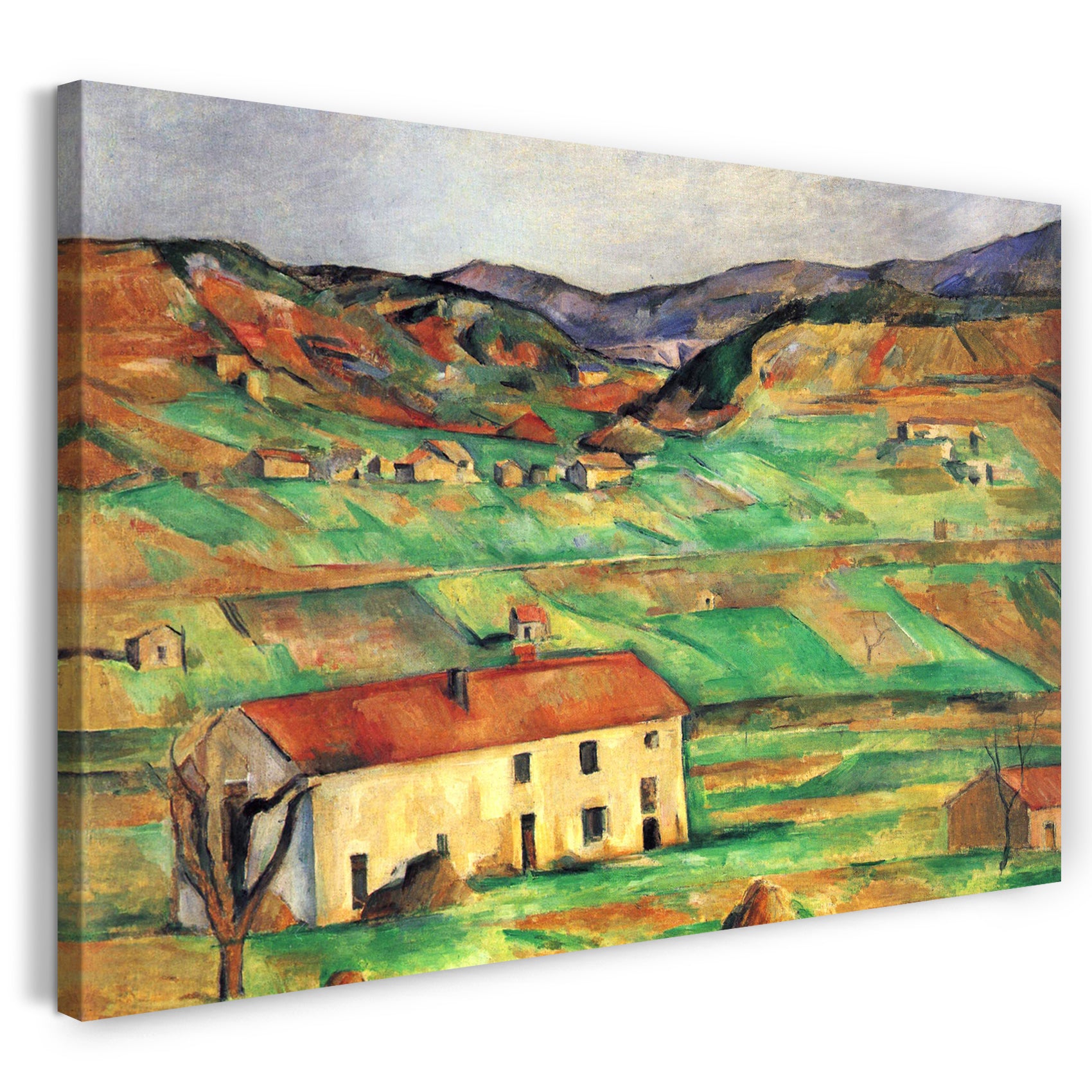 Leinwandbild Paul Cézanne - Landschaft mit Haus