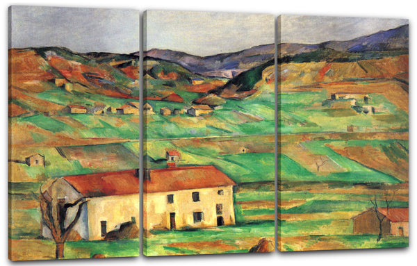 Leinwandbild Paul Cézanne - Landschaft mit Haus