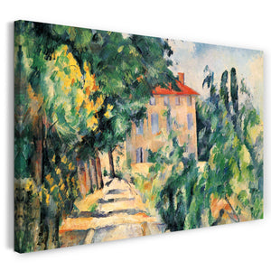 Leinwandbild Paul Cézanne - Haus mit rotem Dach