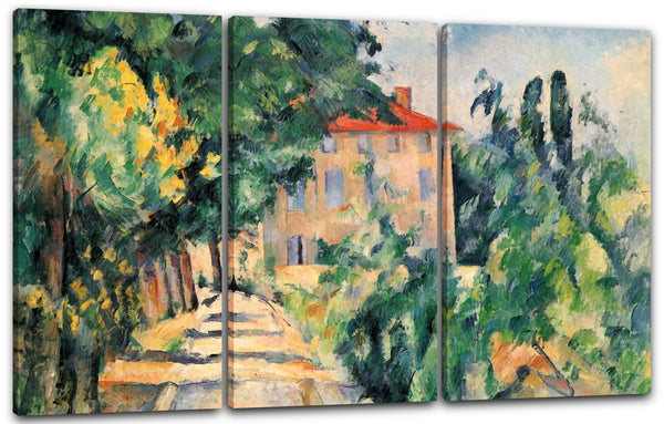 Leinwandbild Paul Cézanne - Haus mit rotem Dach