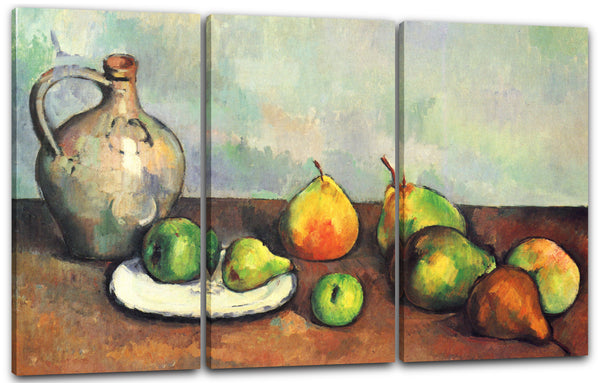 Leinwandbild Paul Cézanne - Stillleben, Krug und Früchte