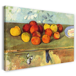 Leinwandbild Paul Cézanne - Stillleben mit Äpfeln und Gebäck