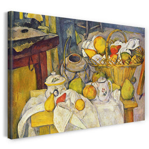 Leinwandbild Paul Cézanne - Stillleben mit Korb