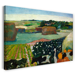Leinwandbild Paul Gauguin - Heuhaufen in der Bretagne