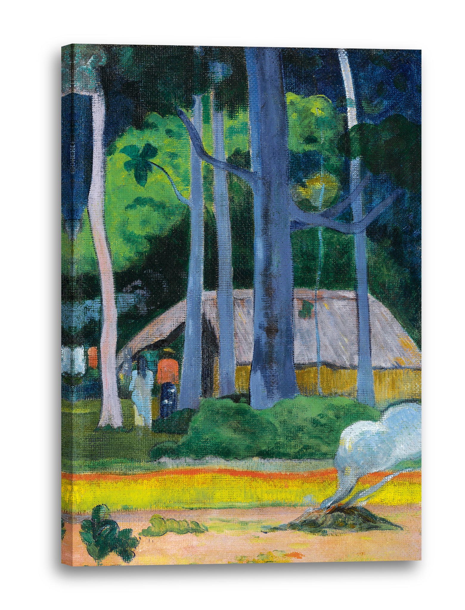 Leinwandbild Paul Gauguin - CABANE SOUS LES ARBRES