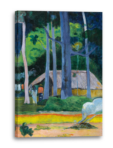 Leinwandbild Paul Gauguin - CABANE SOUS LES ARBRES