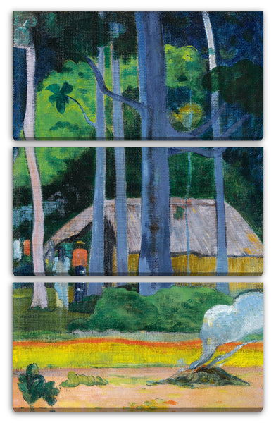 Leinwandbild Paul Gauguin - CABANE SOUS LES ARBRES