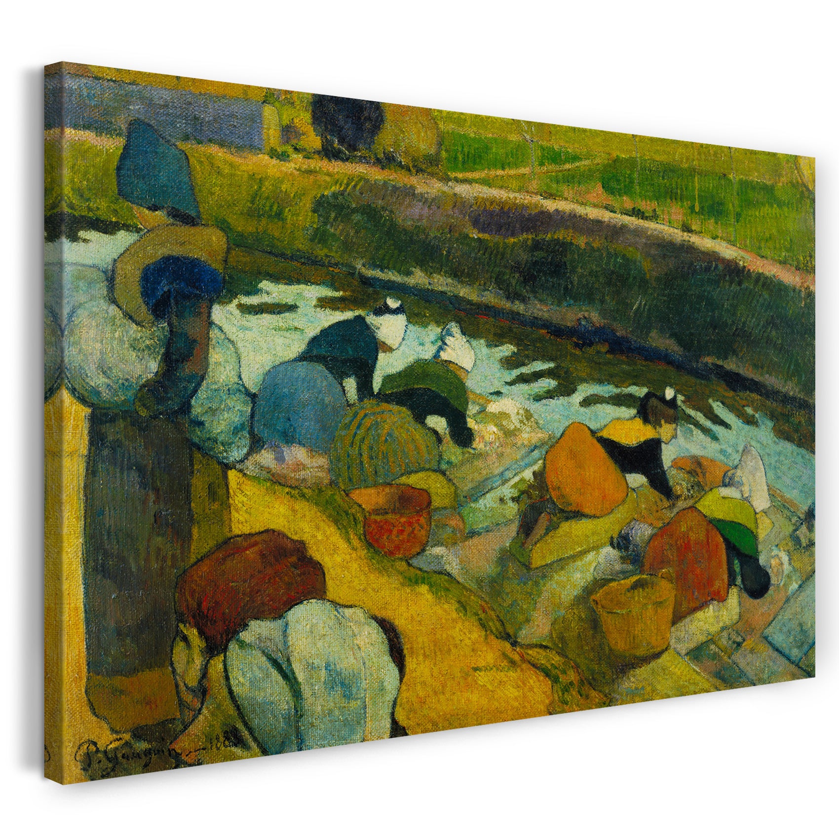 Leinwandbild Paul Gauguin - Waschfrauen in Arles