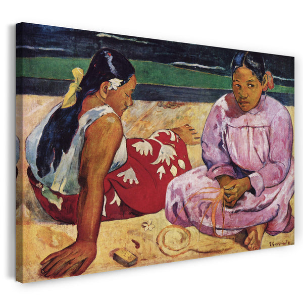 Leinwandbild Paul Gauguin - Tahitische Frauen (oder Frauen von Tahiti) am Strand