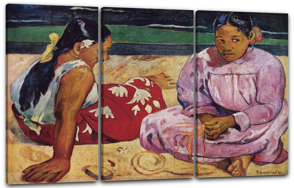 Leinwandbild Paul Gauguin - Tahitische Frauen (oder Frauen von Tahiti) am Strand