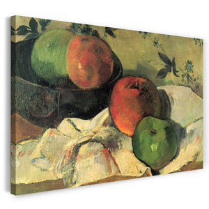 Leinwandbild Paul Gauguin - Stillleben Äpfel und Schale