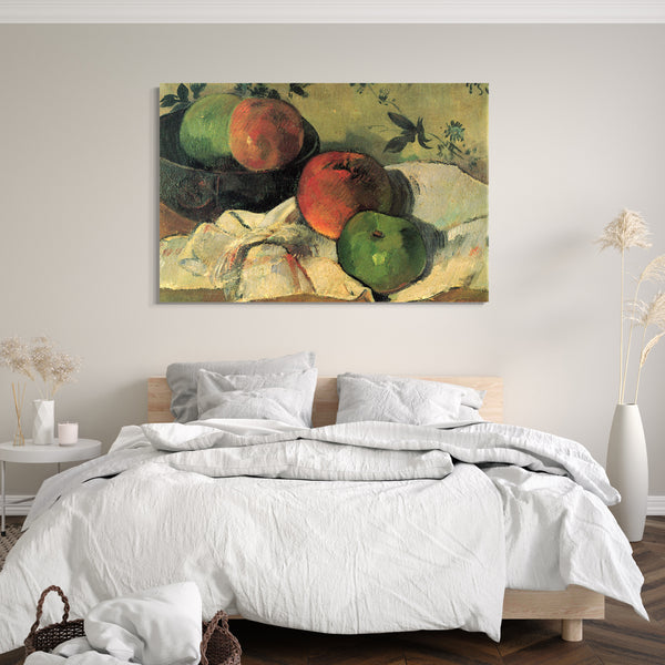 Leinwandbild Paul Gauguin - Stillleben Äpfel und Schale