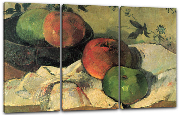 Leinwandbild Paul Gauguin - Stillleben Äpfel und Schale