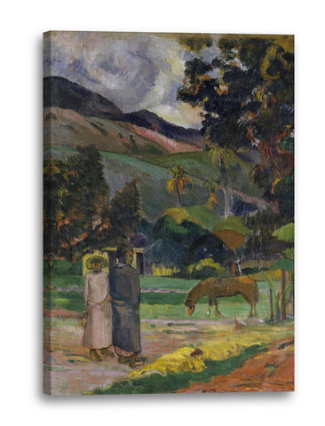 Leinwandbild Paul Gauguin - Tahitische Landschaft