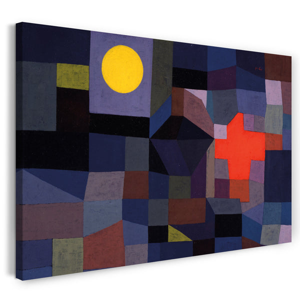 Leinwandbild Paul Klee - Feuer bei Vollmond