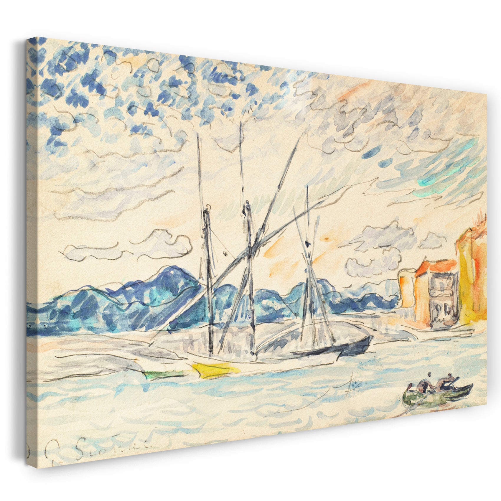 Leinwandbild Paul Signac - SAINT-TROPEZ, TARTANES AU PORT