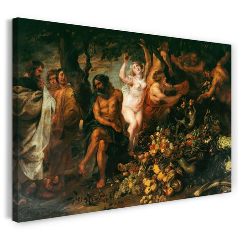 Leinwandbild Peter Paul Rubens - Pythagoras verteidigt die vegetarische Lebensweise