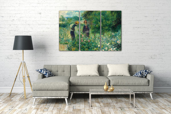 Leinwandbild Pierre-Auguste Renoir - Blumen pflücken