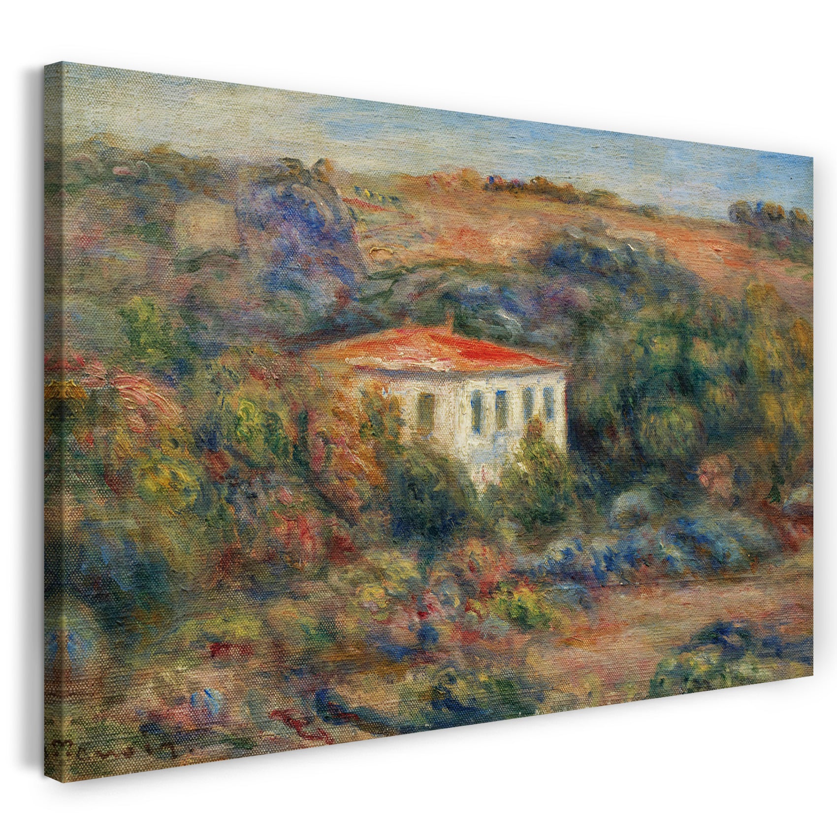 Leinwandbild Pierre-Auguste Renoir - MAISON DANS UN PAYSAGE